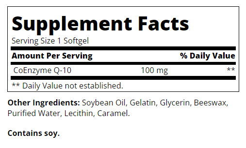 Съдържание на 21st Century Co Q-10 100mg 90 sgels