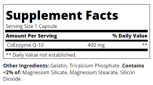 Съдържание на 21st Century Co Q-10 400mg 30 caps