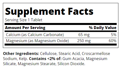 Continutul: 21st Century Magnesium 250mg - Magneziu