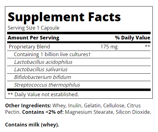 Съдържание на 21st Century Acidophilus Probiotic Blend 150 caps