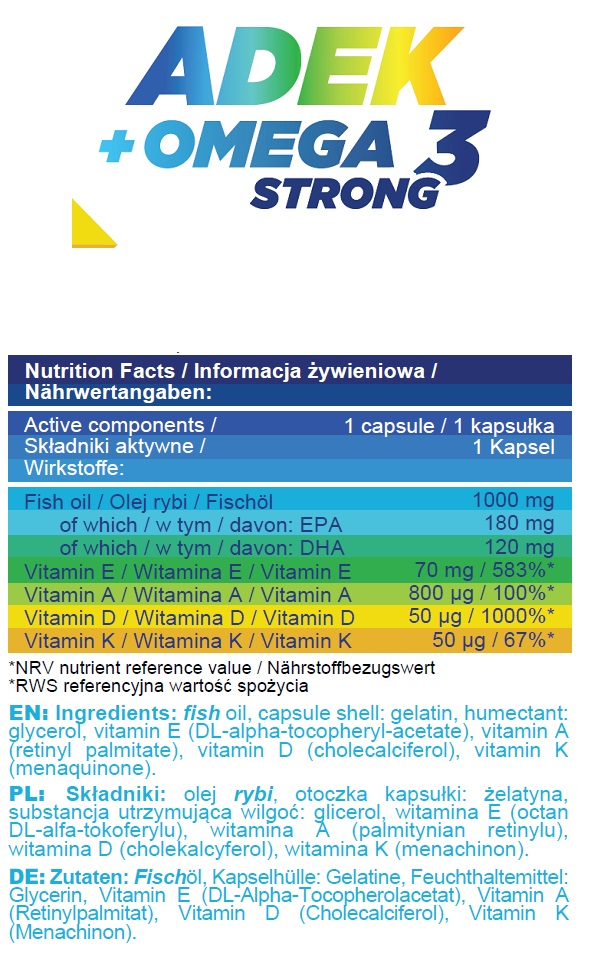 Съдържание на AllNutrition ADEK + Omega 3 Strong