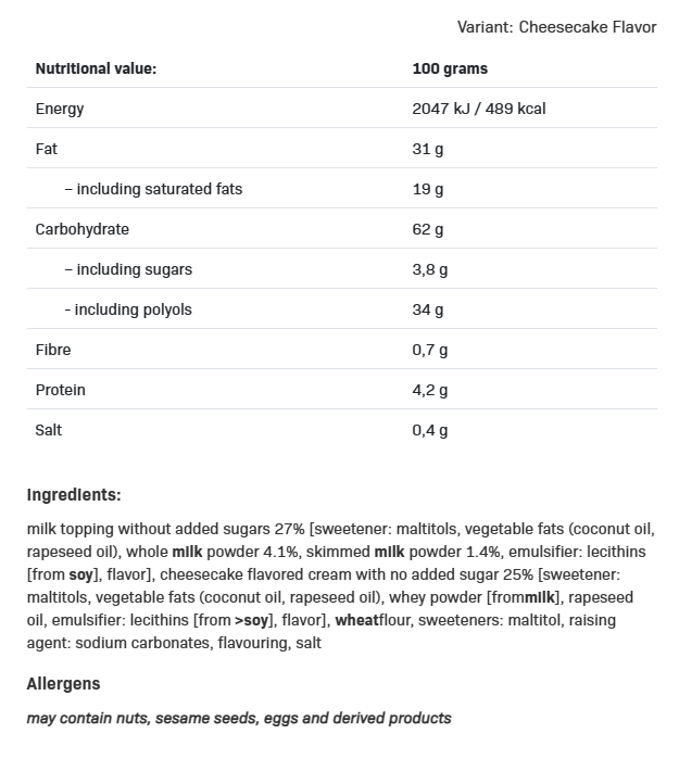 AllNutrition F**King Delicious Cookie Cheesecake - Диетичен Десерт