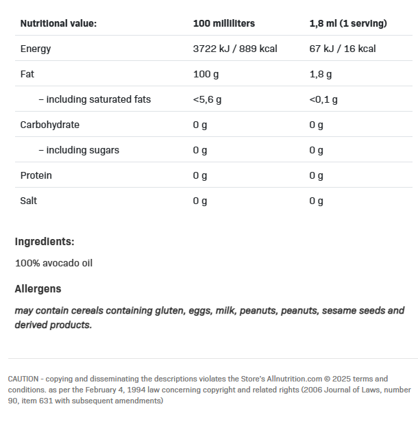 Allnutrition Cooking Spray - Avocado Oil - Спрей За Готвене
