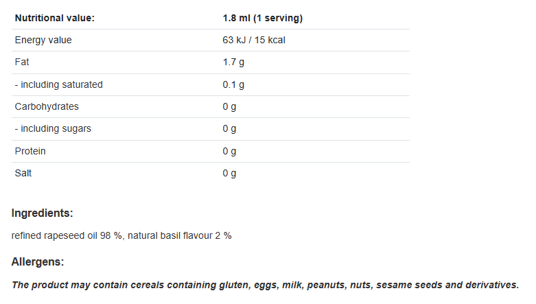Allnutrition Cooking Spray - Basil - Спрей За Готвене