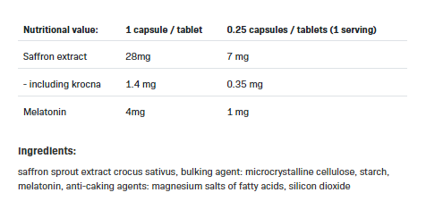 Съдържание на AllNutrition Melatonin Forte