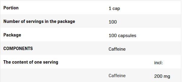 Съдържание на AllNutrition Caffeine