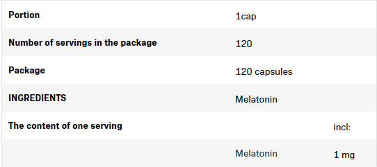 Съдържание на Allnutrition Melatonin