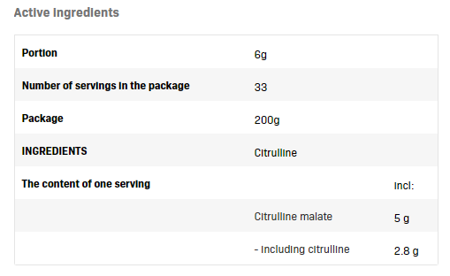 Continutul: SFD Citrulline