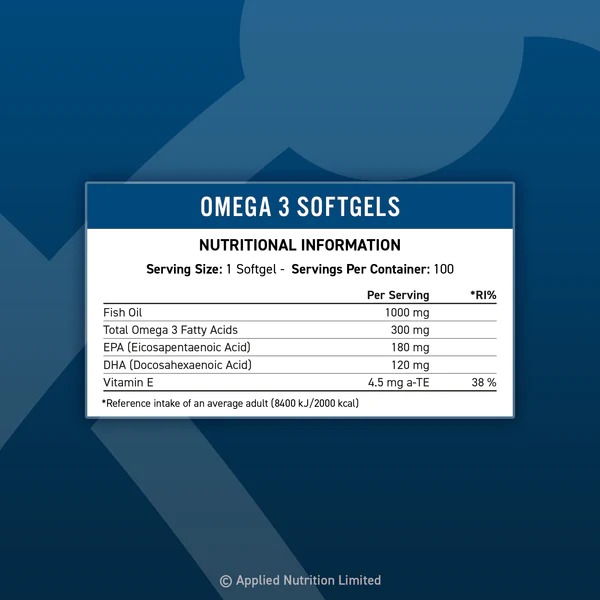 Съдържание на Applied Nutrition Omega 3 100 sgels