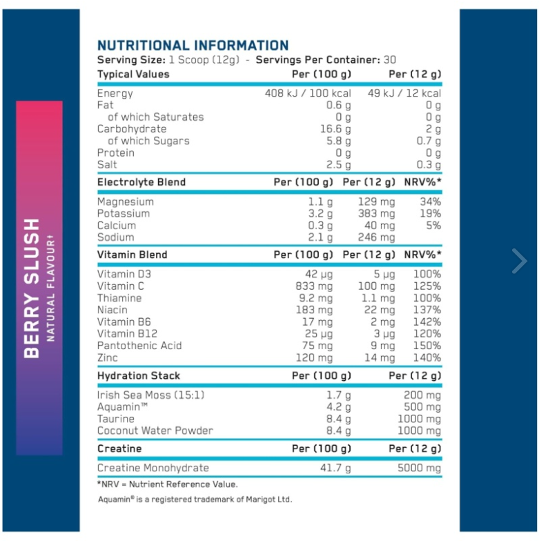Applied Nutrition Creatine + Hydration Flavored
