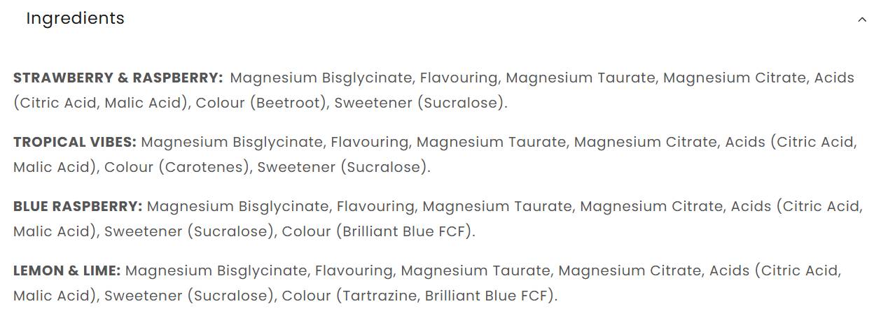 Съдържание на Applied Nutrition Tri-Magnesium Powder 200g - 2