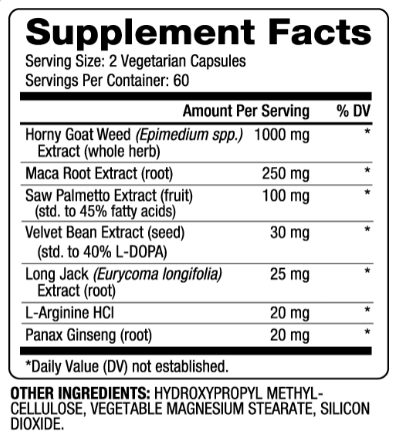Съдържание на Biovea Horny Goat Weed Plus