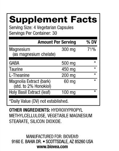 Съдържание на Biovea Theanine Complex