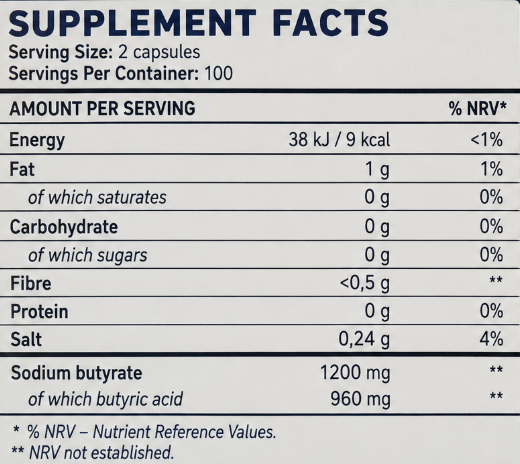 AllNutrition Sodium Butyrate Forte 100 caps