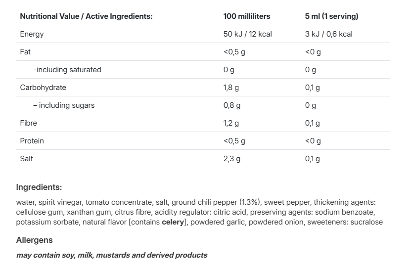 AllNutrition Sauce Sriracha Style