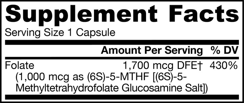 Съдържание на Jarrow Methyl Folate 1000mcg 100 caps