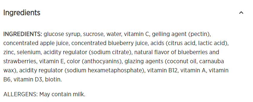Съдържание на Myprotein Hair, Skin & Nails Gummies 60 gummies