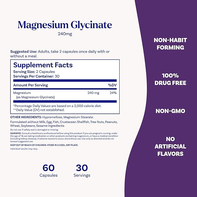 Natrol Magnesium Glycinate 240 mg - Магнезиев Глицинат