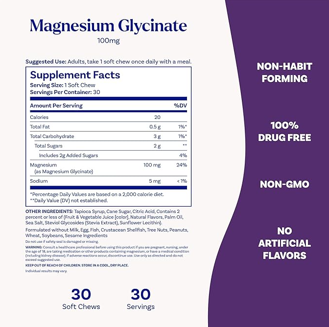 Natrol Magnesium Glycinate 100mg Soft - Магнезиев Глицинат
