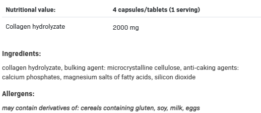 Съдържание на SFDCollagen 500 tabs