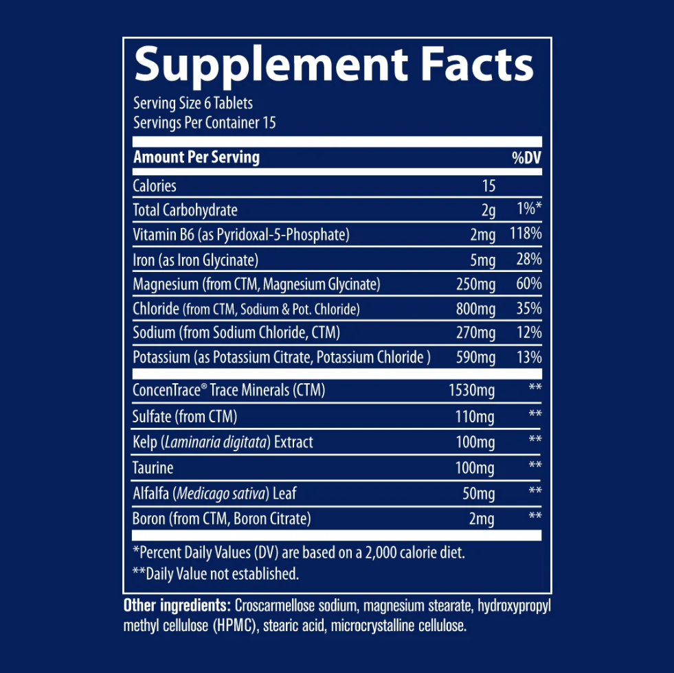 Съдържание на Trace Minerals Electrolyte Stamina 90 tabs