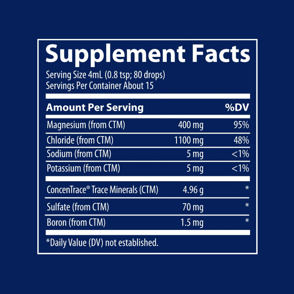 Съдържание на Trace Minerals Ionic Magnesium 400mg 118ml