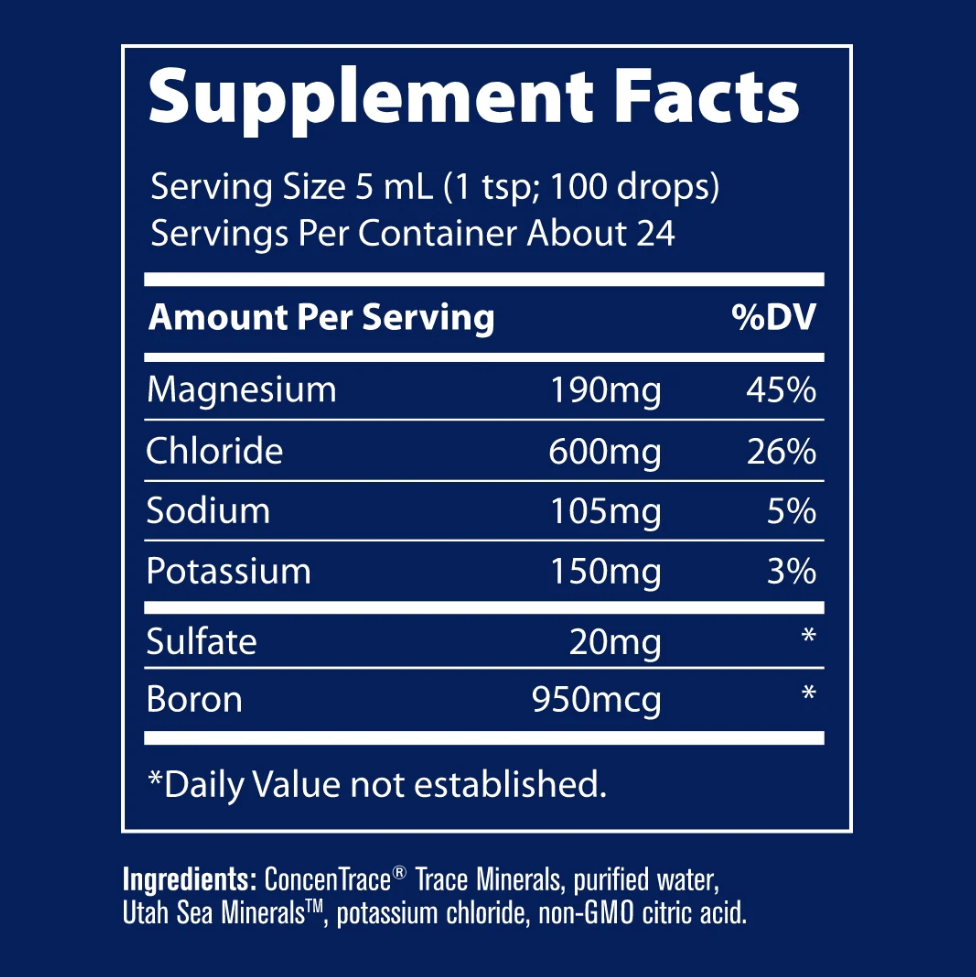 Съдържание на Trace Minerals Keto Electrolyte Drops 118ml