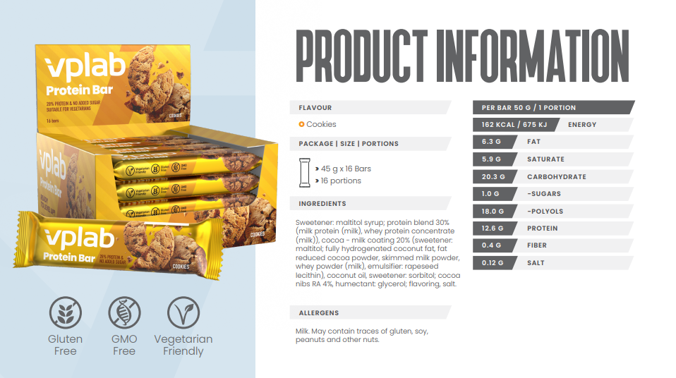 Съдържание на VPLab Protein Bar cookies
