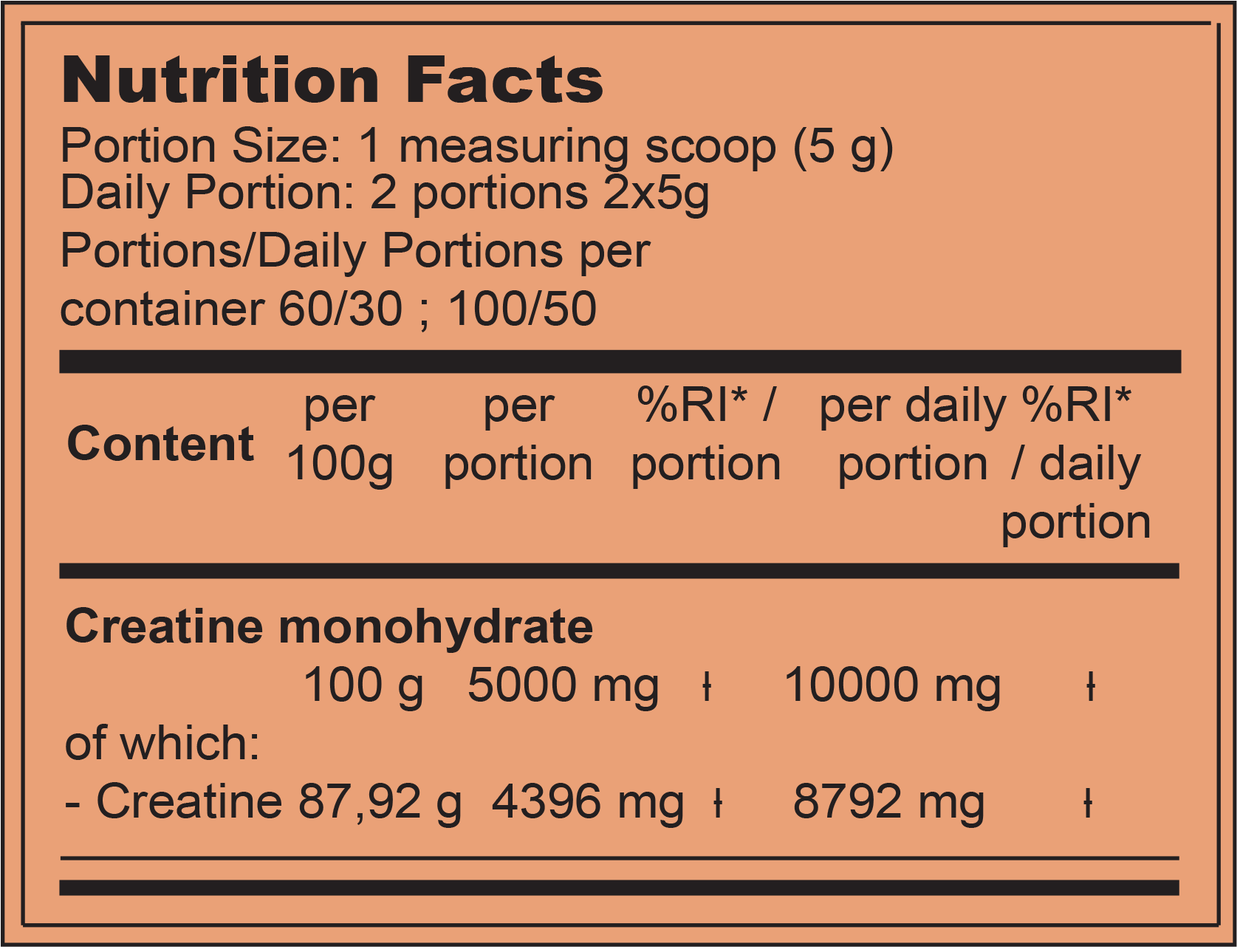 Съдържание на Dubai Dates Creatine