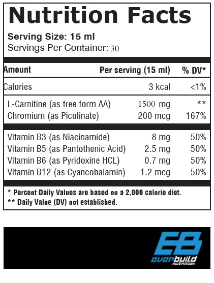 Съдържание на Everbuild L-carnitine + Chromium