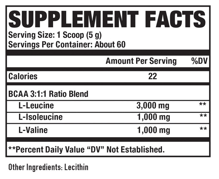 Съдържание на Physique Nutrition BCAA 3:1:1