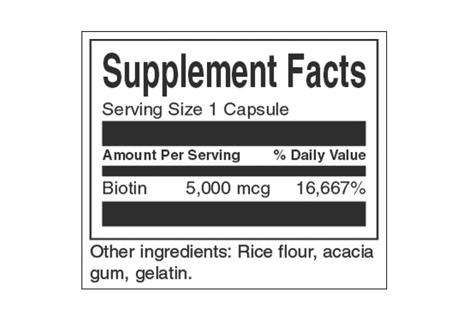 Съдържание на Swanson Biotin