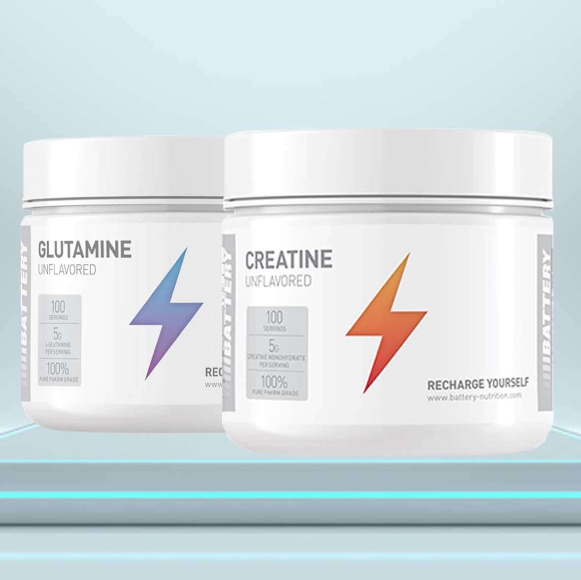 1+1 FREE -Battery Glutamine +Battery Creatine от Ready for Life